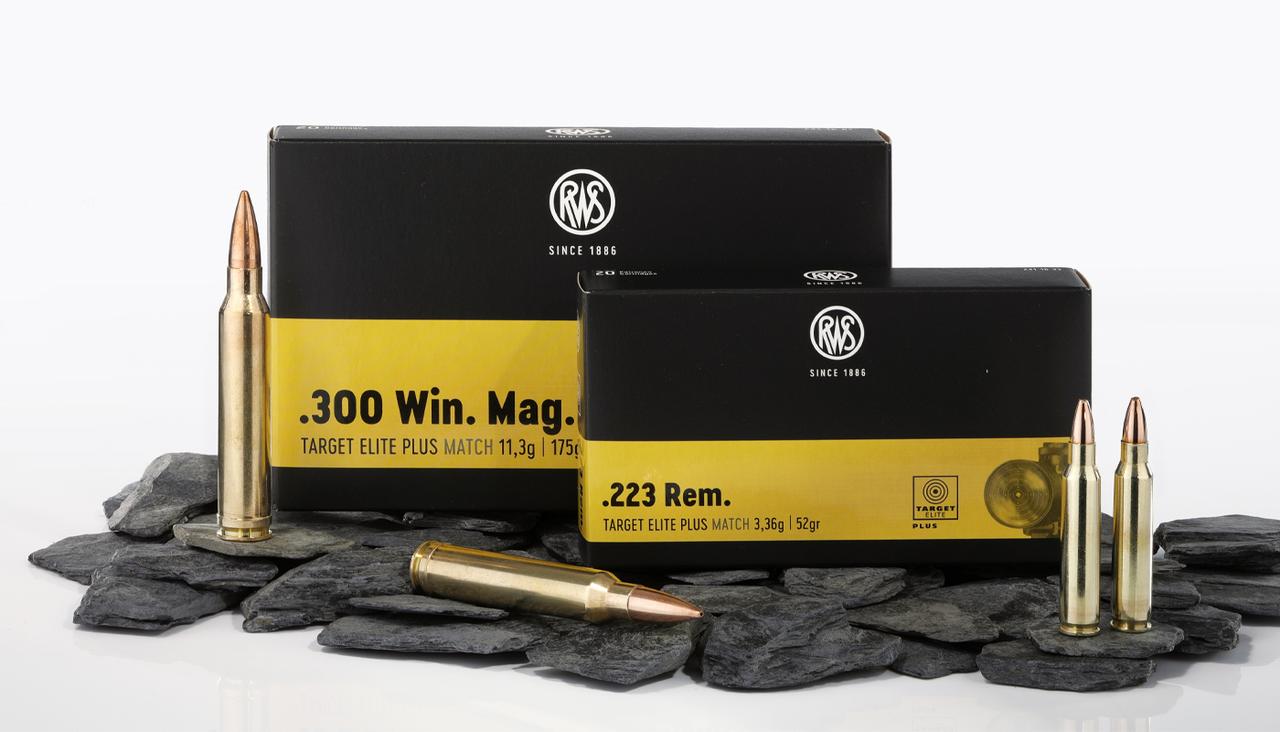 RWS TARGET ELITE PLUS in .223 Rem. und .300 Win. Mag. Packaging of the RWS TARGET ELITE PLUS in .223 Rem. and .300 Win. Mag.