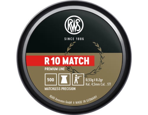 RWS R 10 Match 0,53 g Ø 4,50 | RWS Ammunition